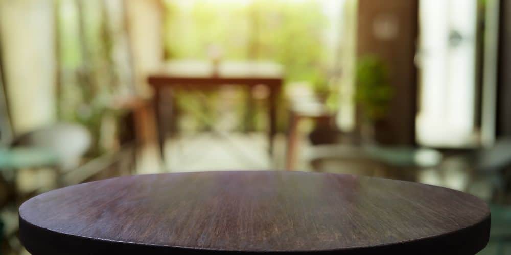 table basse bois brulé